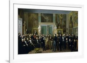 The Contemporary Poets, a Reading of Zorilla at the Painters Studio, 1846-Antonio Maria Esquivel-Framed Giclee Print