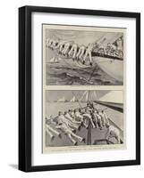 The Contest for the America Cup, Final Practice before the Race-T. Dart Walker-Framed Giclee Print