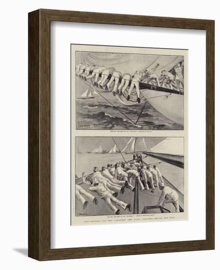 The Contest for the America Cup, Final Practice before the Race-T. Dart Walker-Framed Giclee Print