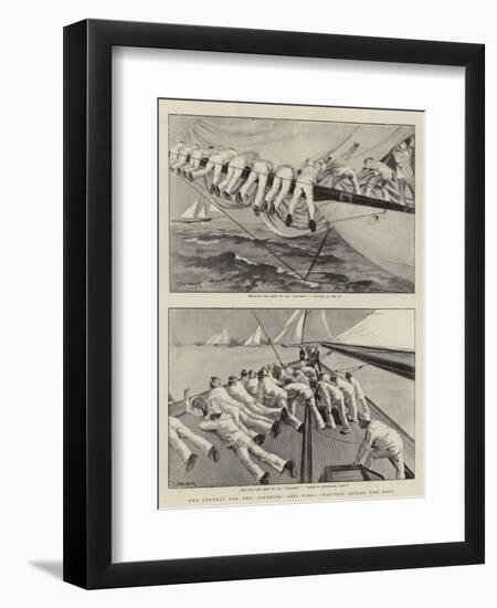 The Contest for the America Cup, Final Practice before the Race-T. Dart Walker-Framed Giclee Print