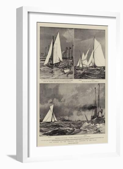 The Contest for the America Cup, Sketches at the Races-Charles Edward Dixon-Framed Giclee Print