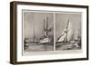 The Contest for the America Cup, the Shamrock in American Waters-Charles Edward Dixon-Framed Giclee Print