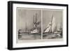 The Contest for the America Cup, the Shamrock in American Waters-Charles Edward Dixon-Framed Giclee Print