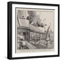 The Contest for the America Cup, the Shamrock's Voyage-null-Framed Giclee Print