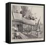 The Contest for the America Cup, the Shamrock's Voyage-null-Framed Stretched Canvas