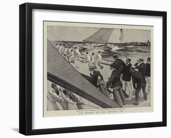 The Contest for the America Cup-T. Dart Walker-Framed Giclee Print