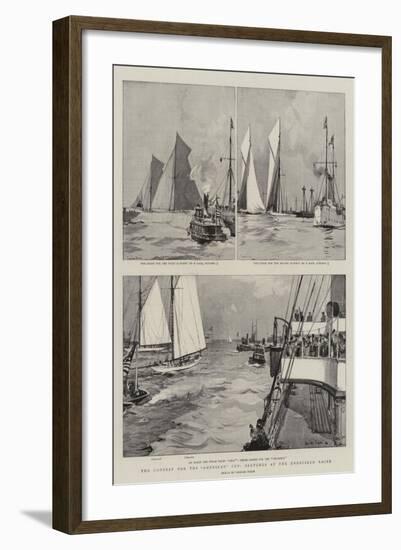 The Contest for the Amreica'S Cup, Sketches at the Undecided Races-Charles Edward Dixon-Framed Giclee Print