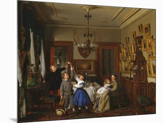 The Contest for the Bouquet: The Family of Robert Gordon in Their New York Dining-Room, 1866-Seymour Joseph Guy-Mounted Giclee Print