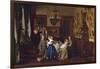 The Contest for the Bouquet: the Family of Robert Gordon in their New York Dining-Room, 1866-Seymour Joseph Guy-Framed Art Print