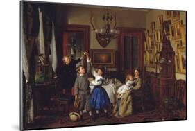 The Contest for the Bouquet: the Family of Robert Gordon in their New York Dining-Room, 1866-Seymour Joseph Guy-Mounted Art Print