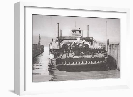 The Contra Costa Ferry, c.1920-null-Framed Giclee Print
