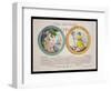 The Contrast 1793: British Liberty and French Liberty - Which Is Best? 1793-Thomas Rowlandson-Framed Giclee Print