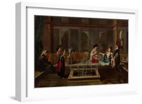 The Conversation, 1730S-Jean-Baptiste Vanmour-Framed Giclee Print