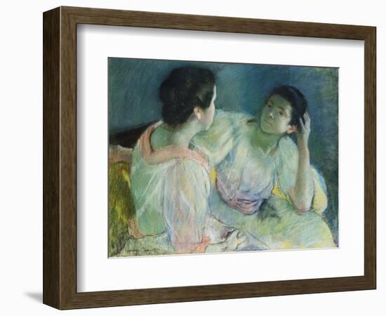 The Conversation, 1860-Mary Cassatt-Framed Giclee Print