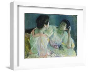 The Conversation, 1860-Mary Cassatt-Framed Giclee Print