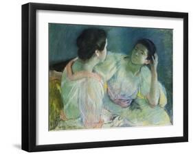 The Conversation, 1860-Mary Cassatt-Framed Giclee Print