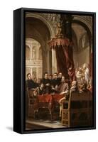 The Conversion and Baptism of St. Augustine by St. Ambrose, 1673-Juan de Valdes Leal-Framed Stretched Canvas