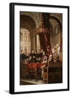 The Conversion and Baptism of St. Augustine by St. Ambrose, 1673-Juan de Valdes Leal-Framed Giclee Print