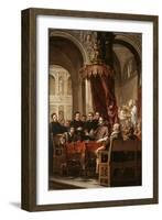 The Conversion and Baptism of St. Augustine by St. Ambrose, 1673-Juan de Valdes Leal-Framed Giclee Print