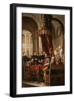 The Conversion and Baptism of St. Augustine by St. Ambrose, 1673-Juan de Valdes Leal-Framed Giclee Print