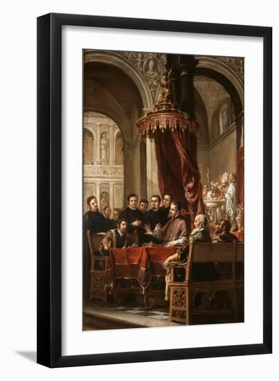 The Conversion and Baptism of St. Augustine by St. Ambrose, 1673-Juan de Valdes Leal-Framed Giclee Print