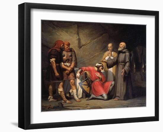 The Conversion of Robert, Duke of Normandy, known as Robert the Devil, 1841-Guillaume-Alphonse Cabasson-Framed Giclee Print