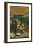 The Conversion of Saint Hubert. Shutter from the Werden Altarpiece, Ca 1485-null-Framed Giclee Print