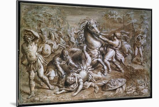 The Conversion of Saint Paul', 17th century-Pietro da Cortona-Mounted Giclee Print