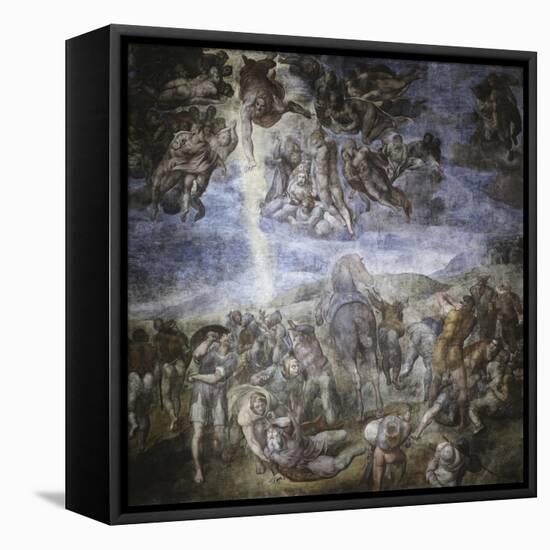 The Conversion of Saul-Michelangelo Buonarroti-Framed Stretched Canvas