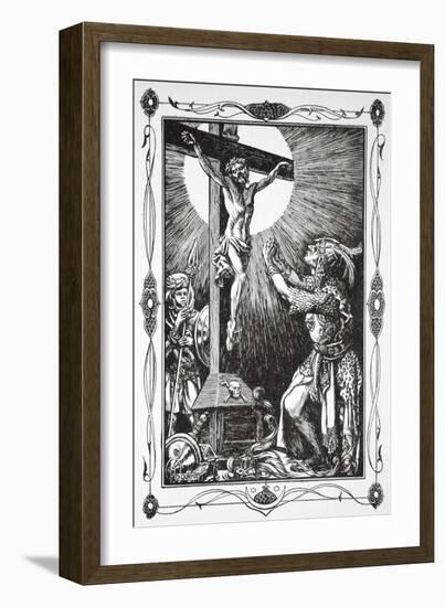The conversion of Sir Palamides', 1905-Dora Curtis-Framed Giclee Print