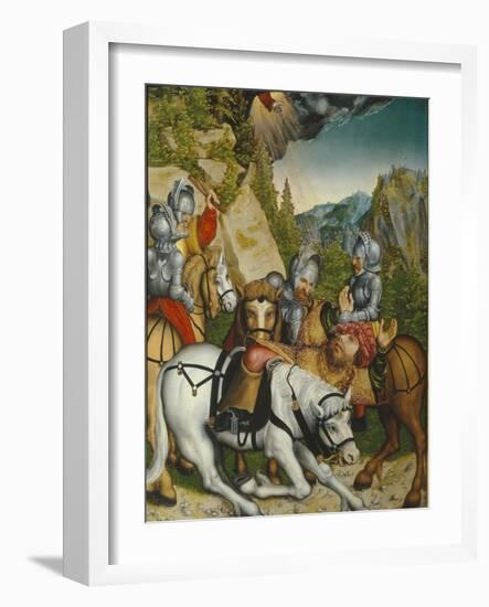 The Conversion on the Way to Damascus-Lucas Cranach the Younger-Framed Giclee Print