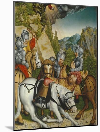 The Conversion on the Way to Damascus-Lucas Cranach the Younger-Mounted Giclee Print