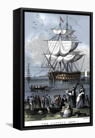 'The Convict Ship', c1820-Henry Adlard-Framed Stretched Canvas