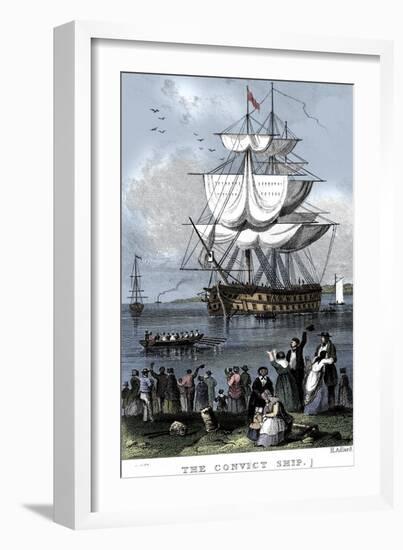 'The Convict Ship', c1820-Henry Adlard-Framed Giclee Print