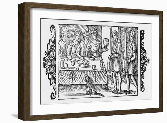 The Convivial Customs of Christians!-Olaus Magnus-Framed Art Print