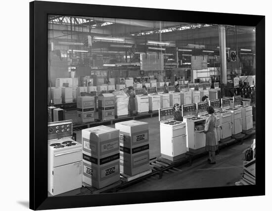 The Cooker Assembly Line at the Gec Factory, Swinton, South Yorkshire, 1963-Michael Walters-Framed Photographic Print