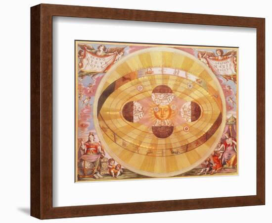 The Copernican System, 1543-Andreas Cellarius-Framed Giclee Print