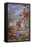 The Copper Age or Rather Soldiers Receiving Award for Capturing Prisoners-Pietro da Cortona-Framed Stretched Canvas