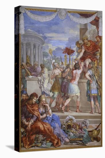 The Copper Age or Rather Soldiers Receiving Award for Capturing Prisoners-Pietro da Cortona-Stretched Canvas