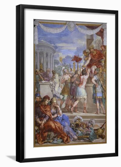 The Copper Age or Rather Soldiers Receiving Award for Capturing Prisoners-Pietro da Cortona-Framed Giclee Print