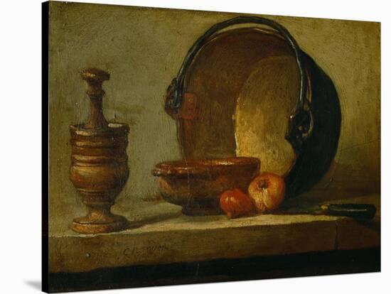 The Copper Cauldron-Jean-Baptiste Simeon Chardin-Stretched Canvas
