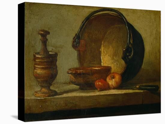 The Copper Cauldron-Jean-Baptiste Simeon Chardin-Stretched Canvas