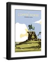 The Copper Horse - Windsor Castle - Dave Thompson Contemporary Travel Print-Dave Thompson-Framed Art Print