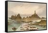 The Corbiere Rocks - Jersey-English School-Framed Stretched Canvas