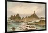 The Corbiere Rocks - Jersey-English School-Framed Giclee Print