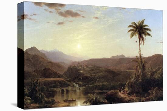 The Cordilleras - Sunrise-Frederic Edwin Church-Stretched Canvas