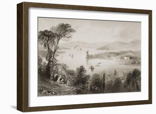 The Cork River from Below Glanmire Road, County Cork, Ireland-William Henry Bartlett-Framed Giclee Print