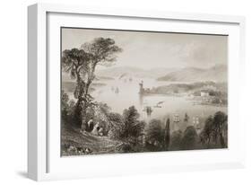 The Cork River from Below Glanmire Road, County Cork, Ireland-William Henry Bartlett-Framed Giclee Print