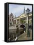 The Corn Bridge, Centre of the Old Town, Leiden, Netherlands, Europe-Ethel Davies-Framed Stretched Canvas