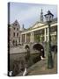 The Corn Bridge, Centre of the Old Town, Leiden, Netherlands, Europe-Ethel Davies-Stretched Canvas
